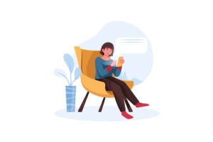 donna usa smartphone